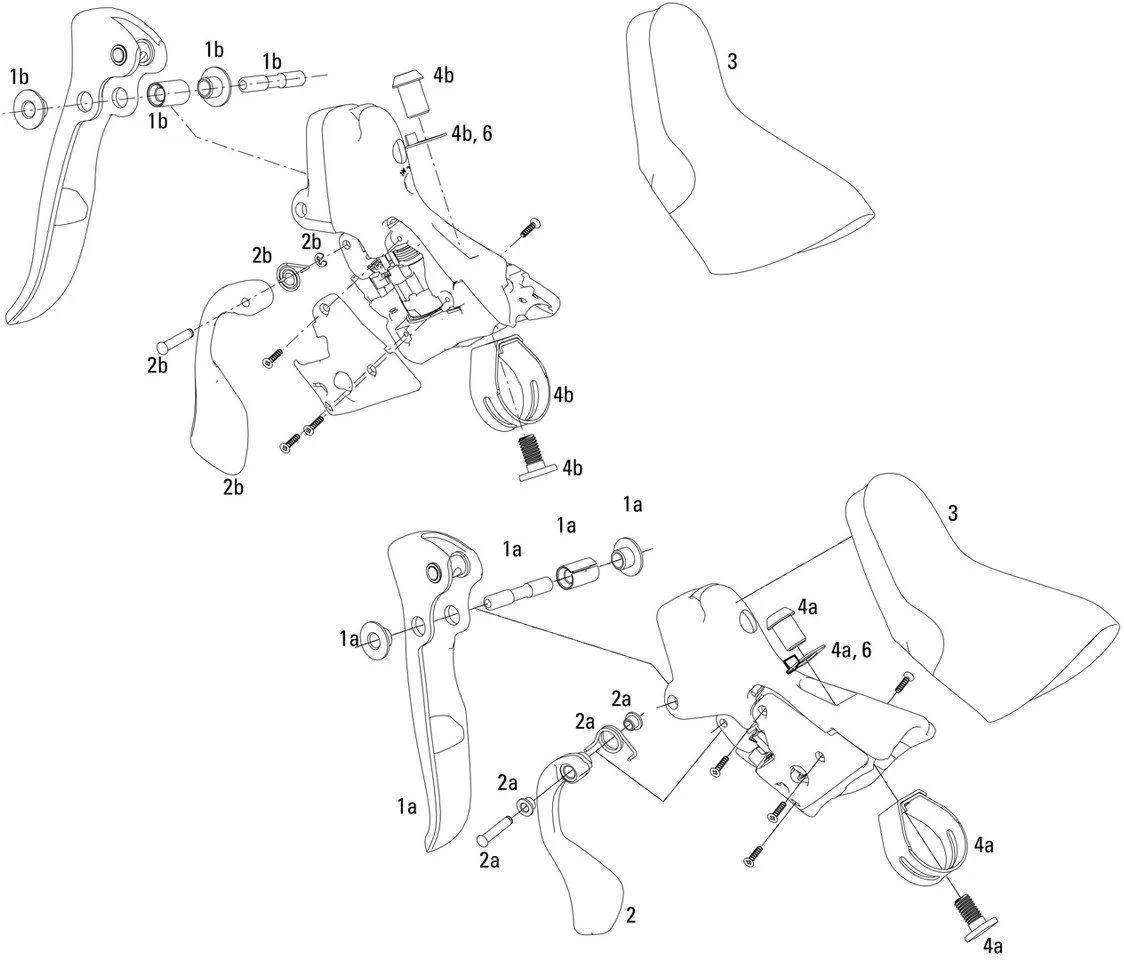 SRAM Ersatzteile Force / Rival / Apex Bremsschalthebel (2007-2012)