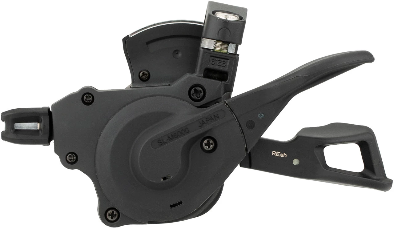 Shimano Deore V+h Schaltgriffe SL-M6000 Klemmschelle M. Ganganzeige 2/3/10fach – Bild 3