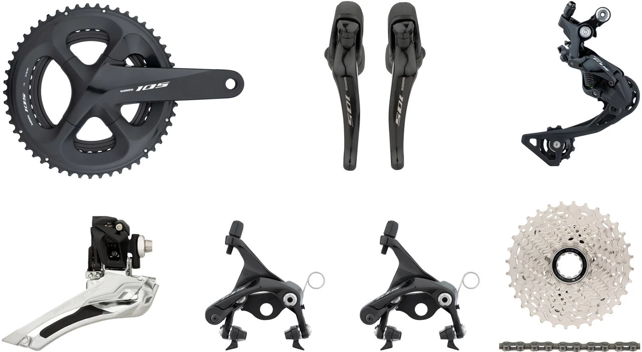 Shimano 105 R7000 Gruppe 2x11 39-53 Mit Direct Mount (HR Sitzstrebe)