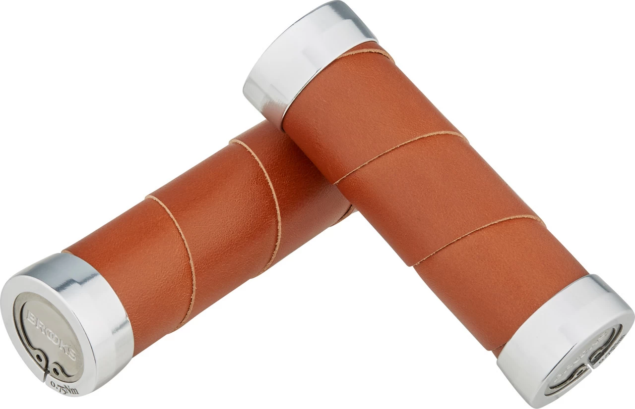 BROOKS Slender Leder Lenkergriffe FĂĽr Drehgriffschalter Beidseitig